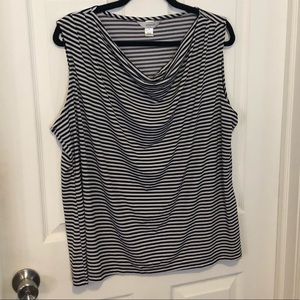 CJ Banks. Women's striped sleeveless top.  1X.